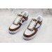 NIKE AIR FORCE 1 LOW WHITE BROWN BACKWARDS SWOOSH AQ3355-700