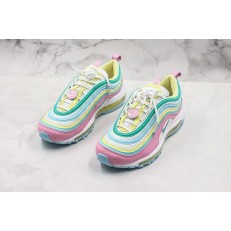 NIKE WMNS AIR MAX 97 PINK WHITE YELLOW GREEN 921826-016