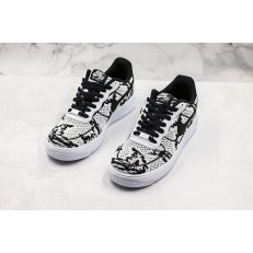 NIKE AIR FORCE 1 LOW FLYKNIT 2 BLACK WHITE AV3042-500