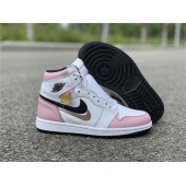 AIR JORDAN 1 HI GS WHITE PINK BLACK 555088-688