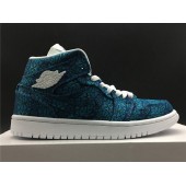 AIR JORDAN 1 MID GS GREEN SILK CLOTH AH7389-300