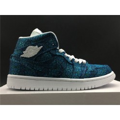 AIR JORDAN 1 MID GS GREEN SILK CLOTH AH7389-300