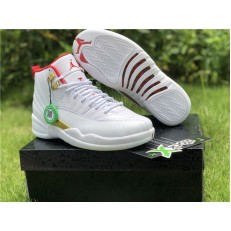 AIR JORDAN 12 RETRO FIBA WHITE UNIVERSITY RED 130690-107