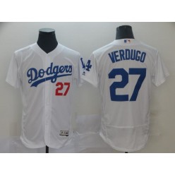 MLB Los Angeles Dodgers #27 Alex Verdugo White Flexbase Jersey