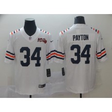 Chicago Bears #34 Walter Payton White 2019 100th Season Alternate Classic Retired Vapor Untouchable Limited Nike NFL Men Jersey
