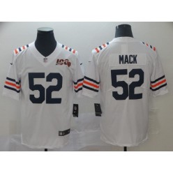 Chicago Bears #52 Khalil Mack White 2019 100th Season Alternate Classic Vapor Untouchable Limited Nike NFL Men Jersey
