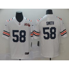 Chicago Bears #58 Roquan Smith White 2019 100th Season Alternate Classic Vapor Untouchable Limited Nike NFL Men Jersey