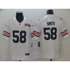 Chicago Bears #58 Roquan Smith White 2019 100th Season Alternate Classic Vapor Untouchable Limited Nike NFL Men Jersey