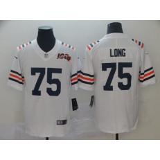 Chicago Bears #75 Kyle Long White 2019 100th Season Alternate Classic Vapor Untouchable Limited Nike NFL Men Jersey