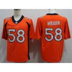 Denver Broncos #58 Von Miller Orange Vapor Untouchable Limited Nike NFL Men Jersey