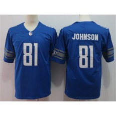 Detroit Lions #81 Calvin Johnson Blue Vapor Untouchable Limited Nike NFL Men Jersey