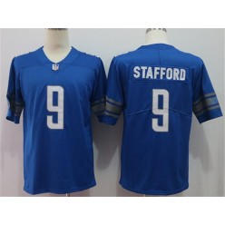 Detroit Lions #9 Matthew Stafford Blue Vapor Untouchable Limited Nike NFL Men Jersey