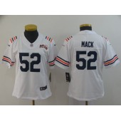 Women Nike Chicago Bears #52 Khalil Mack White 2019 100th Season Alternate Classic Vapor Untouchable Limited Jersey
