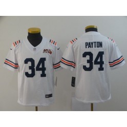 Youth Nike Chicago Bears #34 Walter Payton White 2019 100th Season Alternate Classic Retired Vapor Untouchable Limited Jersey