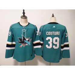 San Jose Sharks #39 Logan Couture Teal Youth Adidas DHL Jersey