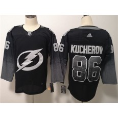 Tampa Bay Lightning #86 Nikita Kucherov Black Alternate Adidas NHL Men Jersey