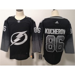 Tampa Bay Lightning #86 Nikita Kucherov Black Alternate Adidas NHL Men Jersey