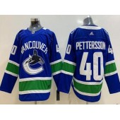 Vancouver Canucks #40 Elias Pettersson Blue Adidas NHL Men Jersey