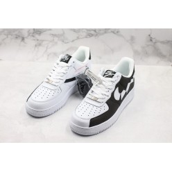 NIKE AIR FORCE 1 LOW WHITE BLACK BROKE SWOOSH 315124-011