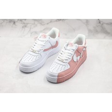 NIKE AIR FORCE 1 LOW WHITE PINK BROKE SWOOSH 315124-600