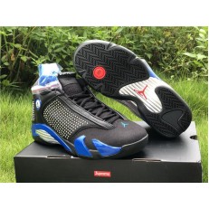 SUPREME x AIR JORDAN 14 BLACK ROYAL BLUE BV7630-004