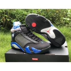 SUPREME x AIR JORDAN 14 BLACK ROYAL BLUE BV7630-004