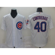 MLB Chicago Cubs #40 Willson Contreras White Cool Base Men Jersey