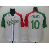 MLB Los Angeles Dodgers #10 Justin Turner White Mexican Heritage Culture Night Men Jersey