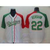 MLB Los Angeles Dodgers #22 Clayton Kershaw White Mexican Heritage Culture Night Men Jersey