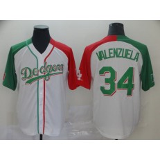 MLB Los Angeles Dodgers #34 Fernando Valenzuela White Mexican Heritage Culture Night Men Jersey