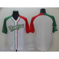 MLB Los Angeles Dodgers Blank White Mexican Heritage Culture Night Men Jersey