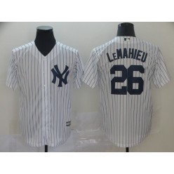 MLB New York Yankees #26 DJ LeMahieu White Cool Base Men Jersey