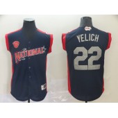 National League #22 Christian Yelich Navy 2019 MLB All-Star Game Player Jersey