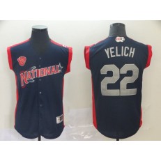 National League #22 Christian Yelich Navy 2019 MLB All-Star Game Player Jersey