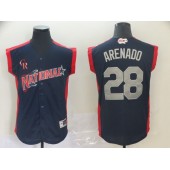 National League #28 Nolan Arenado Navy 2019 MLB All Star Game Workout Player Jersey