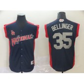 National League #35 Cody Bellinger Navy 2019 MLB All-Star Game Workout Player Jersey