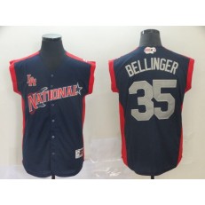 National League #35 Cody Bellinger Navy 2019 MLB All-Star Game Workout Player Jersey