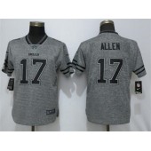Women Nike Buffalo Bills #17 Josh Allen Gray Gridiron Gray Vapor Untouchable Limited Jersey