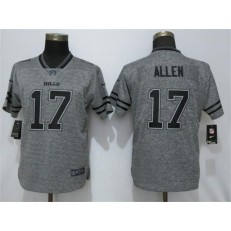 Women Nike Buffalo Bills #17 Josh Allen Gray Gridiron Gray Vapor Untouchable Limited Jersey