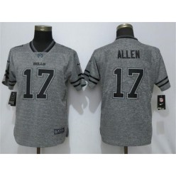 Women Nike Buffalo Bills #17 Josh Allen Gray Gridiron Gray Vapor Untouchable Limited Jersey