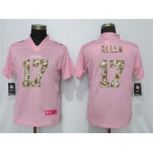 Women Nike Buffalo Bills #17 Josh Allen Pink Camo Fashion Limited Jersey