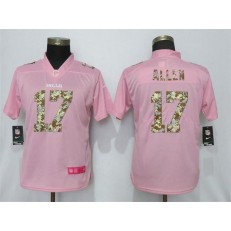 Women Nike Buffalo Bills #17 Josh Allen Pink Camo Fashion Limited Jersey