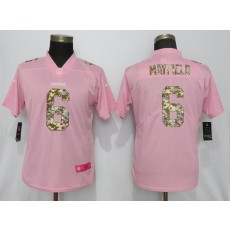 Women Nike Cleveland Browns #6 Baker Mayfield Pink Camo Fashion Limited Jersey