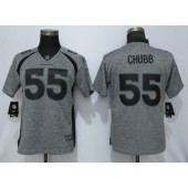 Women Nike Denver Broncos #55 Bradley Chubb Gray Gridiron Gray Vapor Untouchable Limited Jersey