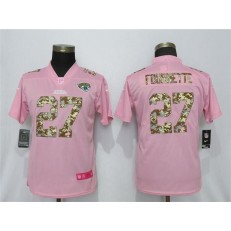 Women Nike Jacksonville Jaguars #27 Leonard Fournette Pink Camo Fashion Limited Jersey