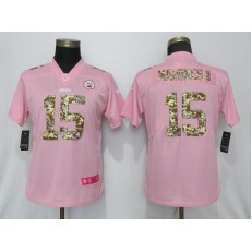 Women Nike Kansas City Chiefs #15 Patrick Mahomes II Pink Camo Fashion Limited Jersey