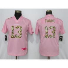 Women Nike Miami Dolphins #13 Dan Marino Pink Camo Fashion Limited Jersey