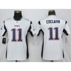Women Nike New England Patriots #11 Julian Edelman White Vapor Untouchable Limited Jersey