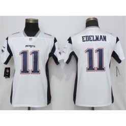 Women Nike New England Patriots #11 Julian Edelman White Vapor Untouchable Limited Jersey