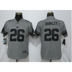 Women Nike New York Giants #26 Saquon Barkley Gray Gridiron Gray Vapor Untouchable Limited Jersey